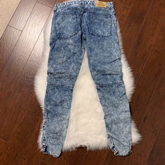 DNM Collection Mens Bleached Slim Fit Jeans Sz 32 - Picture 3 of 10